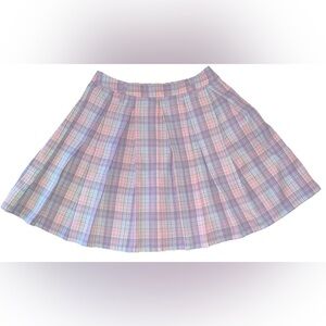 Hot Topic Pink Purple Yellow Pastel Plaid Skirt Size XS Academia Y2K Festival